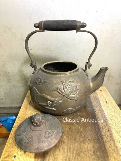 กาน้ำชา ทองเหลืองใบใหญ่ สะสมA3 รูปที่ 9