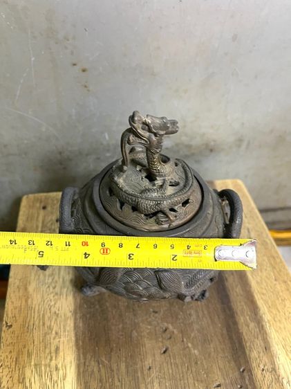 กระถาง กำยาน มังกร ทองเหลืองสะสม รูปที่ 17