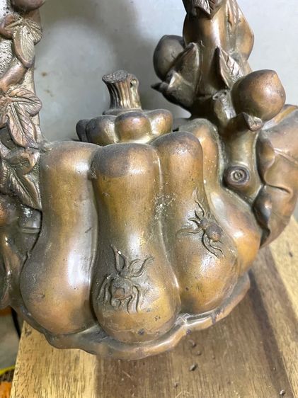 กาน้ำชา ทองเหลืองใบใหญ่ สะสมA2 รูปที่ 8