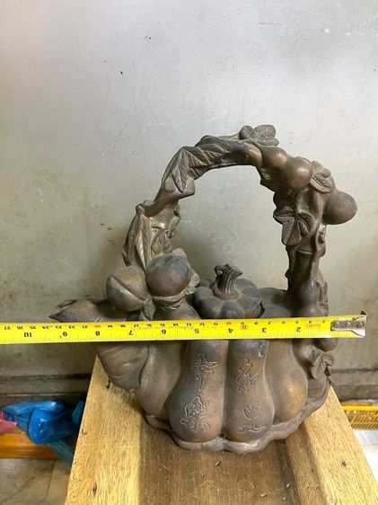 กาน้ำชา ทองเหลืองใบใหญ่ สะสมA2 รูปที่ 17