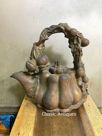 กาน้ำชา ทองเหลืองใบใหญ่ สะสมA2