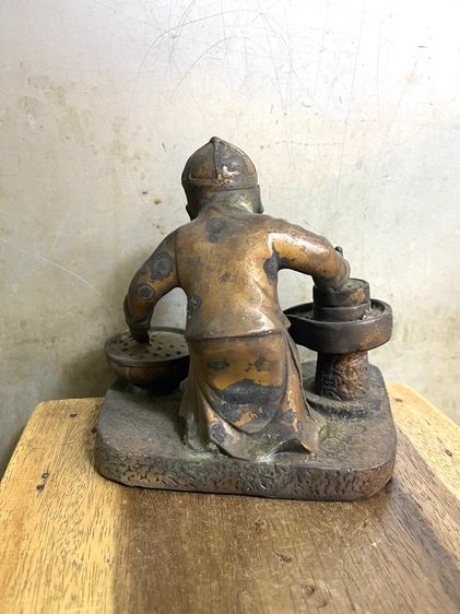 รูปปั้น เด็กโม่แป้ง ทองเหลืองสะสม รูปที่ 14