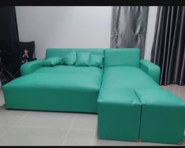 โซฟาทรงL ที่วางเท้า เลือกสีหนังได้ ส่งฟรี ปลายทาง รูปที่ 2