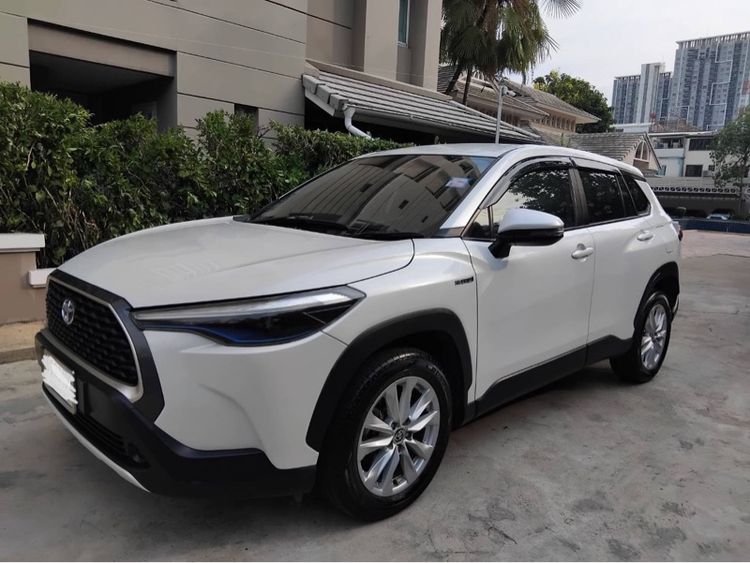 Toyota Corolla Cross 2022 1.8 Hybrid Smart Utility-car ไฮบริด ไม่ติดแก๊ส เกียร์อัตโนมัติ ขาว รูปที่ 3