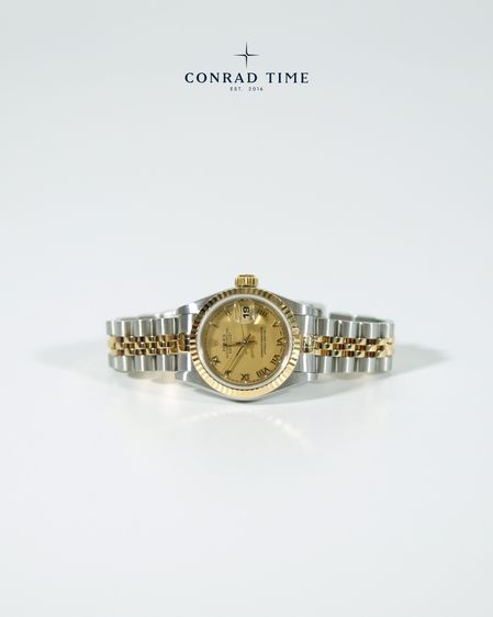 Rolex Datejust 69173 Champagne Roman Dial Two-Tone Jubilee 1996 26mm. Fullset  รูปที่ 4