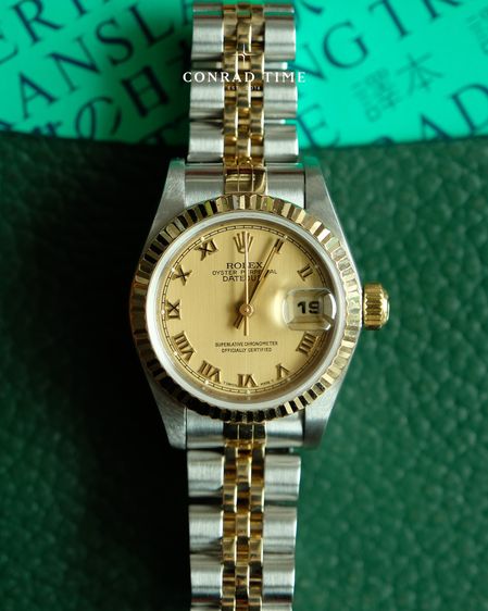 Rolex Datejust 69173 Champagne Roman Dial Two-Tone Jubilee 1996 26mm. Fullset 