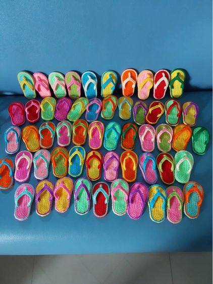 พวงกุญแจรองเท้าแตะโครเชต์ รูปที่ 2