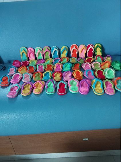 พวงกุญแจรองเท้าแตะโครเชต์ รูปที่ 4