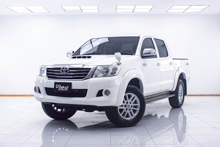 Toyota Hilux Vigo 2013 2.5 Double Cab E Prerunner Pickup ดีเซล ไม่ติดแก๊ส เกียร์ธรรมดา ขาว