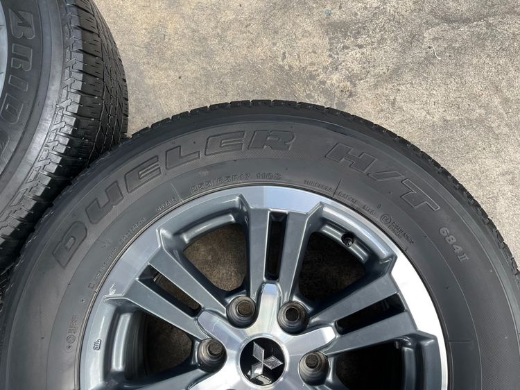 ✨ล้อแม็กพร้อมยาง 6รู139✨Mitsu Triton ขอบ 17 เทาหน้าเงา รูปที่ 7