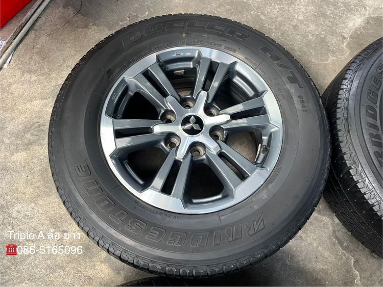 ✨ล้อแม็กพร้อมยาง 6รู139✨Mitsu Triton ขอบ 17 เทาหน้าเงา รูปที่ 4