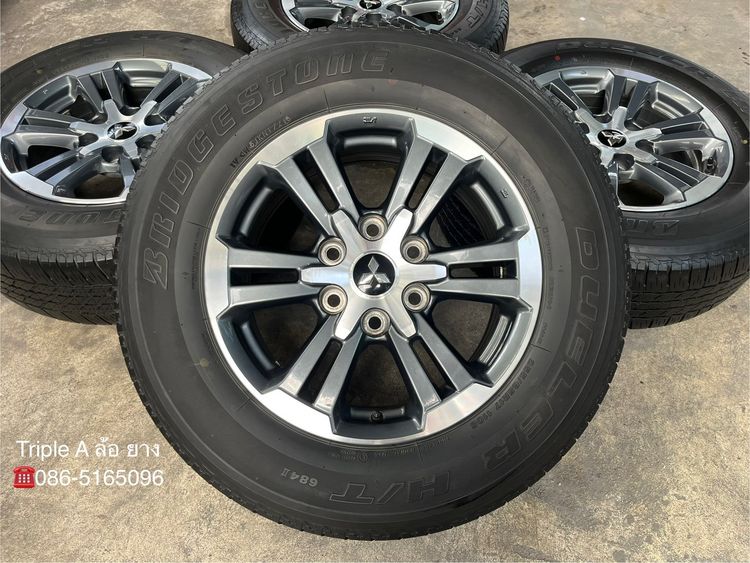 ✨ล้อแม็กพร้อมยาง 6รู139✨Mitsu Triton ขอบ 17 เทาหน้าเงา รูปที่ 2