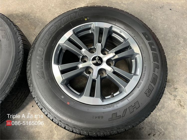✨ล้อแม็กพร้อมยาง 6รู139✨Mitsu Triton ขอบ 17 เทาหน้าเงา รูปที่ 5