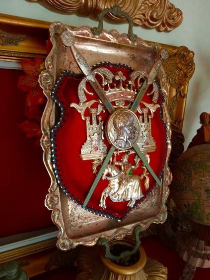 ฝรั่งเศส..โล่ราชวงศ์ฝรั่งเศส..งาน เซอร์วิเนียร์ยุคแรกเก่าโบราณ รูปที่ 13