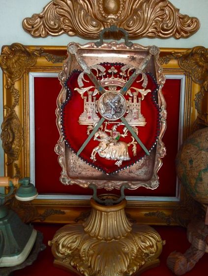 ฝรั่งเศส..โล่ราชวงศ์ฝรั่งเศส..งาน เซอร์วิเนียร์ยุคแรกเก่าโบราณ รูปที่ 8