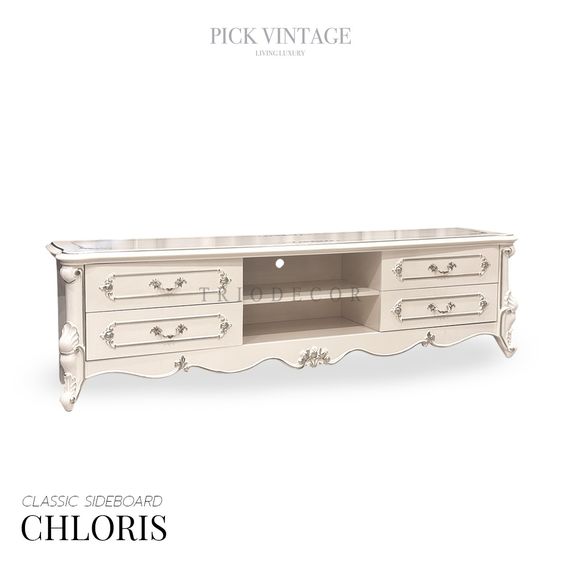 ไม้ CHLORIS CLASSIC SIDEBOARD ตู้วางทีวีสไตล์คลาสสิค รุ่น คลอริส