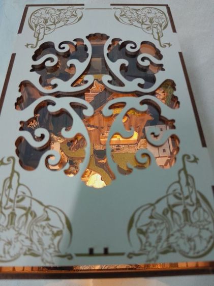 บ้านตุ๊กตาประกอบแล้ว เป็นที่กั้นหนังสือได้

Elven Paradise พร้อมตั้งโชว์ booknook รูปที่ 6