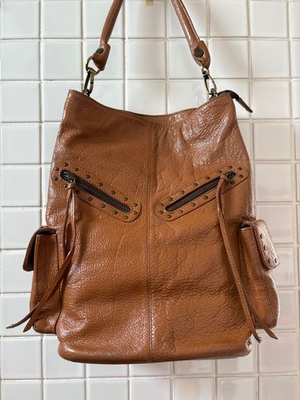 น้ำตาล กระเป๋าสะพาย หนังแท้ 🌺 แบรนด์ JACOB 