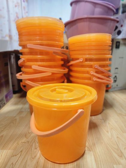 ขายเหมา 12 ใบ ถังสังฆทานแบบมีฝาปิด เนื้อหนา 3.5 GL