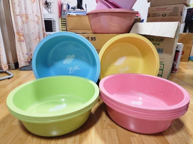 กะละมังลัคกี้ zilk maxmo ขนาด xI 28 ลิตร  สีพาสเทล