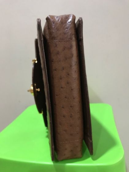 ลดราคา Lorenzi กระเป๋าถือ มีสายยาว หนังนกกระจอกเทศแท้ ยังไม่เคยใช้งาน รูปที่ 12