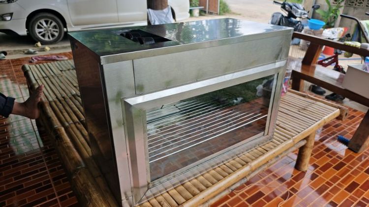 เตาย่างสแตนเลส อินฟาเรด 2 หัวบน