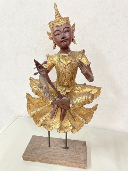 อื่นๆ ไม้แกะสลัก เทวดาเล่นซอ มีปิดทอง