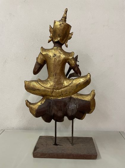 ไม้แกะสลัก เทวดาเล่นซอ มีปิดทอง รูปที่ 6