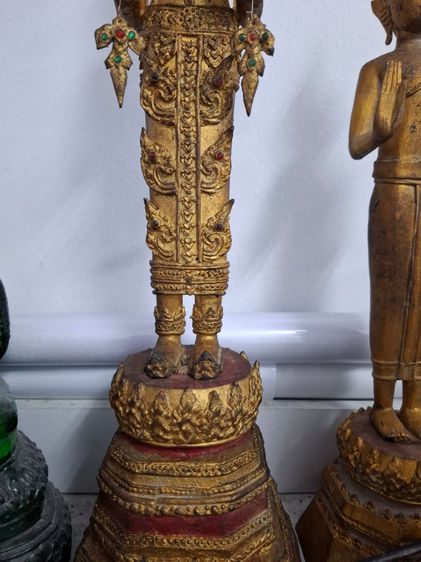 🚩(มาใหม่)พระบูชาทรงเครื่องไม้แกะเก่าโบราณ รูปที่ 6