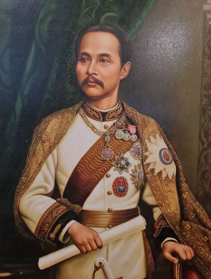 รูปสีน้ำมันรัชกาลที่๕ กรอบทองอิตาลี่ รูปที่ 2