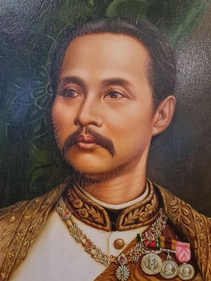 รูปสีน้ำมันรัชกาลที่๕ กรอบทองอิตาลี่ รูปที่ 3