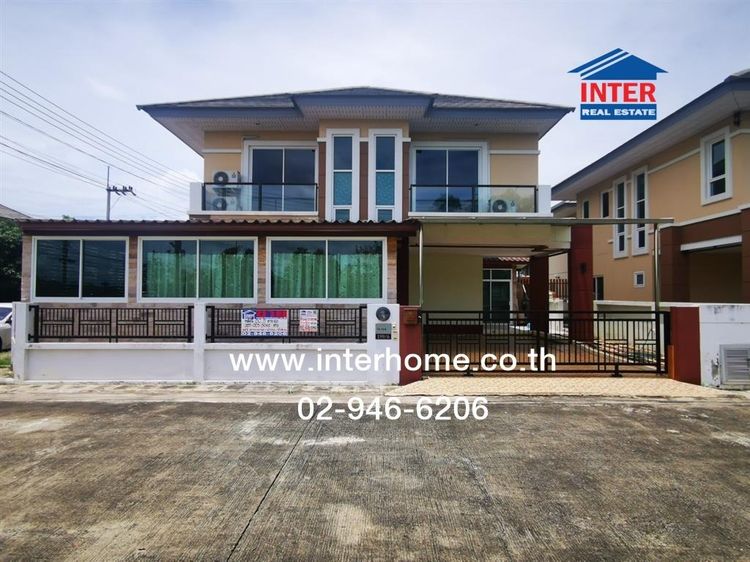บ้านเดี่ยว 2 ชั้น 50.5 ตร.ว. หมู่บ้านเดอะพาร์คบางกระเจ้า ถนนพระราม2 เมืองสมุทรสาคร สมุทรสาคร