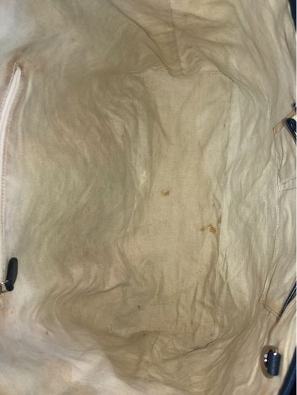 CELINE Tote Bag PVC สีน้ำเงิน Auth  กระเป๋าถือ Céline Tote Bag ผ้าลินินเคลือบสีน้ำเงินกรมท่า รับประกันของแท้ รูปที่ 8