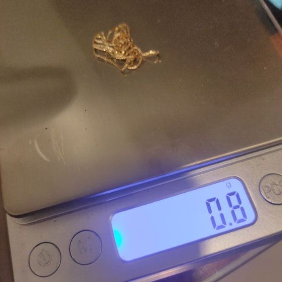 สร้อยคอทองคำ 14K 585 งานนอก ยาว 16นิ้ว หนัก 0.8 กรัมครับ เหมาะกับเด็ก หรือผู้หญิง เส้นเล็กๆ  รูปที่ 4