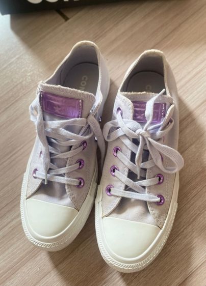 รองเท้าผ้าใบคอนเวิร์ส converse ม่วงพาสเทล รูปที่ 2