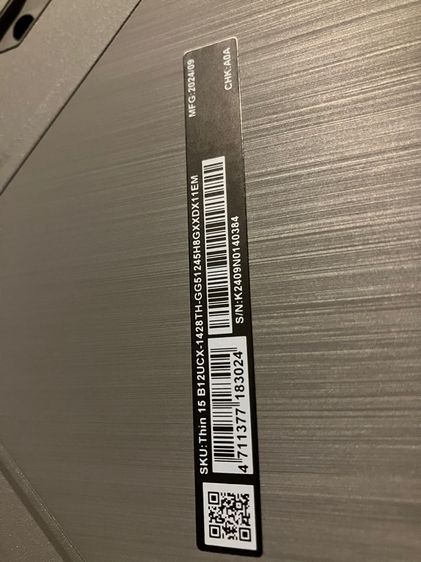 msi Thin 15 B12UCX-1428TH รูปที่ 3