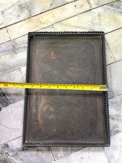 ถาด ทองเหลือง ลายเทพแปดเซียน สะสม รูปที่ 13