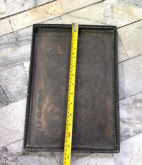 ถาด ทองเหลือง ลายเทพแปดเซียน สะสม รูปที่ 12