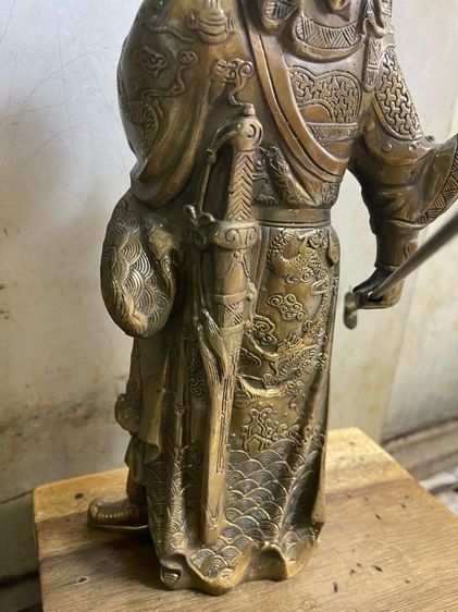 เทพเจ้า กวนอู ทองเหลือง องค์ใหญ่สะสม รูปที่ 13