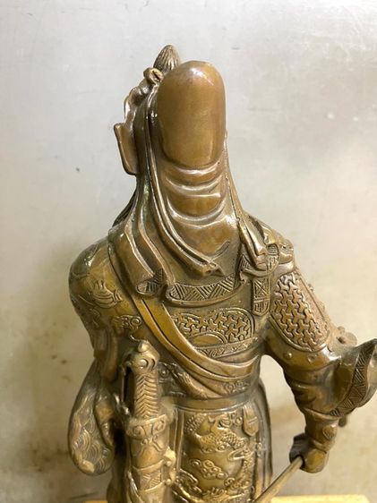 เทพเจ้า กวนอู ทองเหลือง องค์ใหญ่สะสม รูปที่ 12
