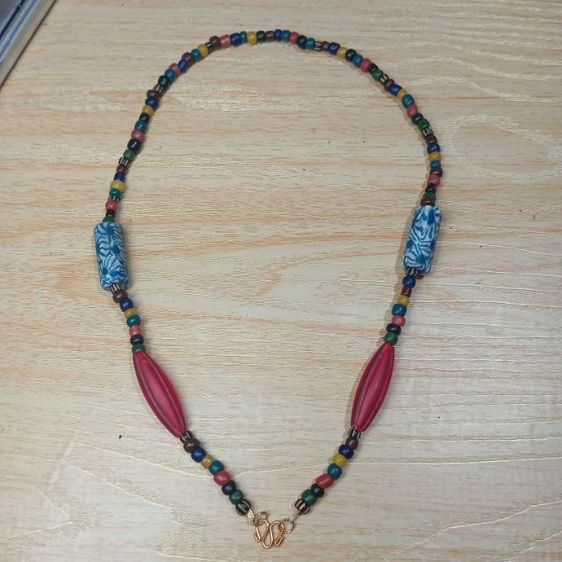 🔖สร้อยคอลูกปัดโบราณ คั่นลูกปัดโมร็อคโค งานสวย มีน้ำหนัก ห้อยพระได้ รูปที่ 11