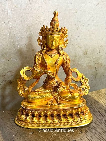 พระโพธิสัตว์ธิเบต กะไหล่ทอง สะสม S1 รูปที่ 4