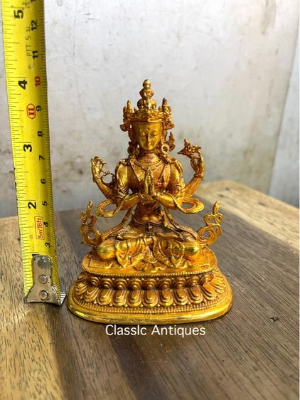 พระโพธิสัตว์ธิเบต กะไหล่ทอง สะสม S2 รูปที่ 7