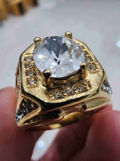 แหวน หัวเพชร เก่าเก็บ ขายตามสภาพ สวยหายากรุ่นเก่า เขียน18K  พร้อมส่งครับ รูปที่ 2
