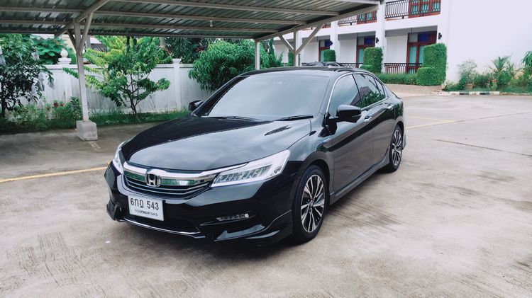 Honda Accord 2017 2.0 Hybrid Tech Sedan ไฮบริด ไม่ติดแก๊ส เกียร์อัตโนมัติ ดำ รูปที่ 2