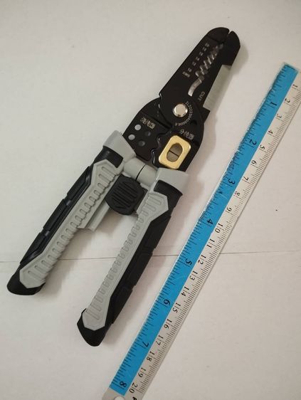 คีมตัดปอกสายไฟ 7 นิ้ว คีมปอกสายไฟ คีมช่างไฟฟ้าวัสดุสแตนเลส ตัดได้ทั้งสายอ่อนและสายแข็ง เก็บปลายทาง รูปที่ 6