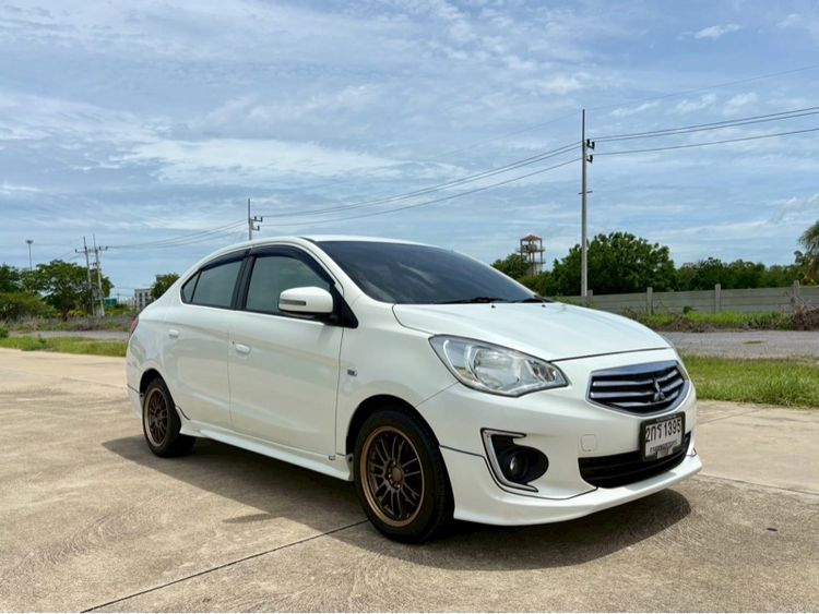 Mitsubishi Mirage 2013 1.2 GLS Sedan เบนซิน ไม่ติดแก๊ส เกียร์อัตโนมัติ ขาว รูปที่ 2