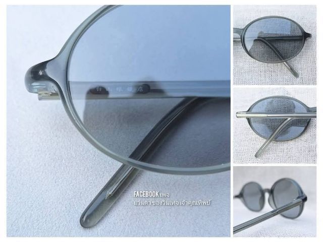 แว่นตาหัตถศิลป์แบรนด์สุดท้ายในชีวิต จอห์น เลนนอน ฮาคุซัน เมกาเนะ โมเดลอมตะ–วงรี–คลาสสิค เลนส์กระจกคริสตัลญี่ปุ่น สีเทาท้องฟ้า...Authentic Vintage HAKUSAN MEGANE Handcrafted in Ueno, Japan รูปที่ 4