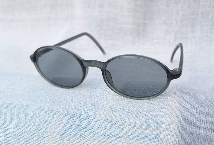 แว่นตาหัตถศิลป์แบรนด์สุดท้ายในชีวิต จอห์น เลนนอน ฮาคุซัน เมกาเนะ โมเดลอมตะ–วงรี–คลาสสิค เลนส์กระจกคริสตัลญี่ปุ่น สีเทาท้องฟ้า...Authentic Vintage HAKUSAN MEGANE Handcrafted in Ueno, Japan รูปที่ 11