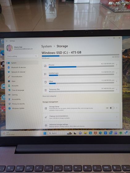 ขายโน๊ตบุ๊คเลโนโว Notebook Lenovo IdeaPad1 Ryzen 7 5700U Ram 8GB จอ 15.6 การ์ดจอแยก AMD ที่ชาร์จ กระเป๋า สภาพสวย เล่นเกมออนไลน์  สนใจคุยได้ค รูปที่ 8